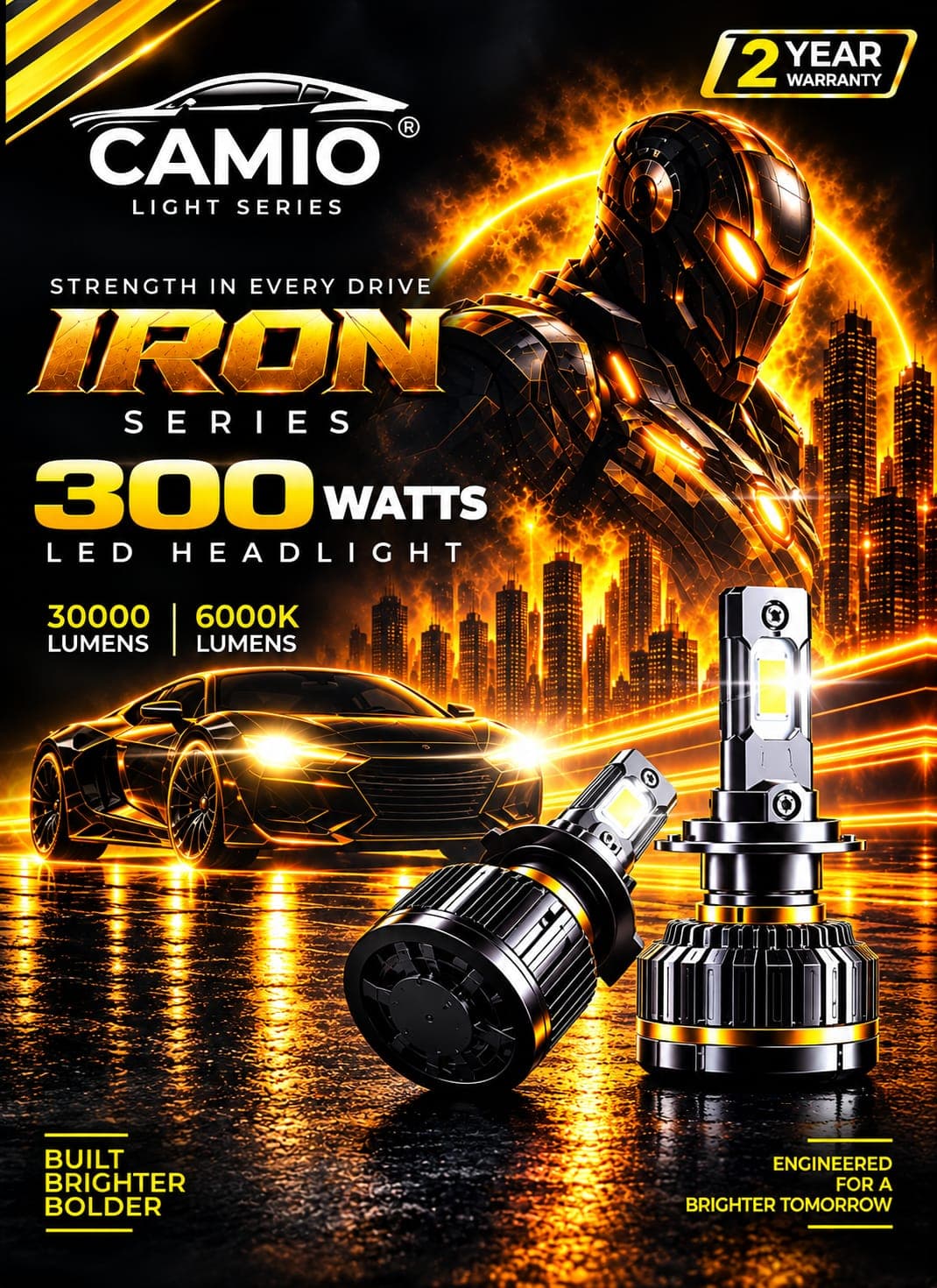 CAMIO Iron Series 300W LED headlight